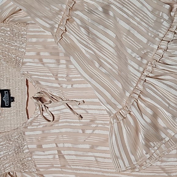 Angie Long Flare Layered Sleeves Pull Over Top Blouse Size L Pink #W-541 - Picture 1 of 13